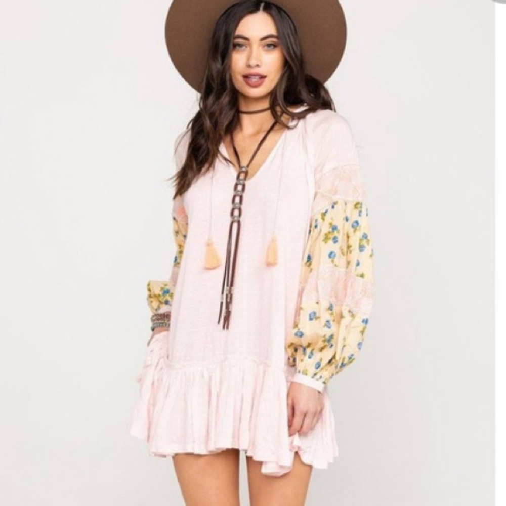 Free People | Mix it Up Tunic w/beading & Tassels Sz XS